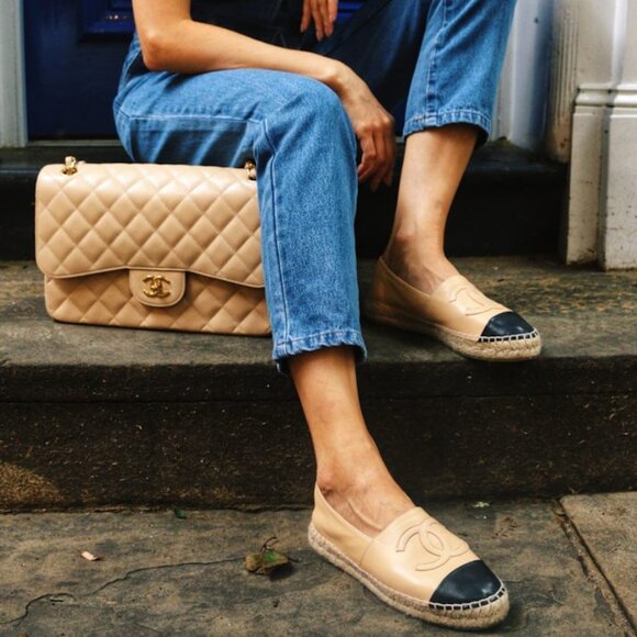 Chanel Lambskin Espadrilles - Picture 1 of 7